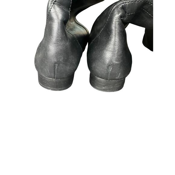 J.Crew Black Casual Basic Leather Almond Toe Knee High Boots Size 10 1/2 - Picture 8 of 10